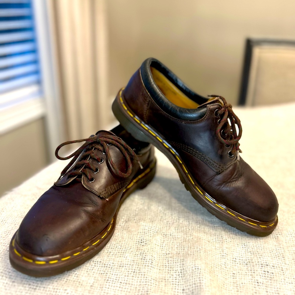 Dr Marten Vintage Air Brown Leather 5 Eye Made in England Oxfords Shoes #8053